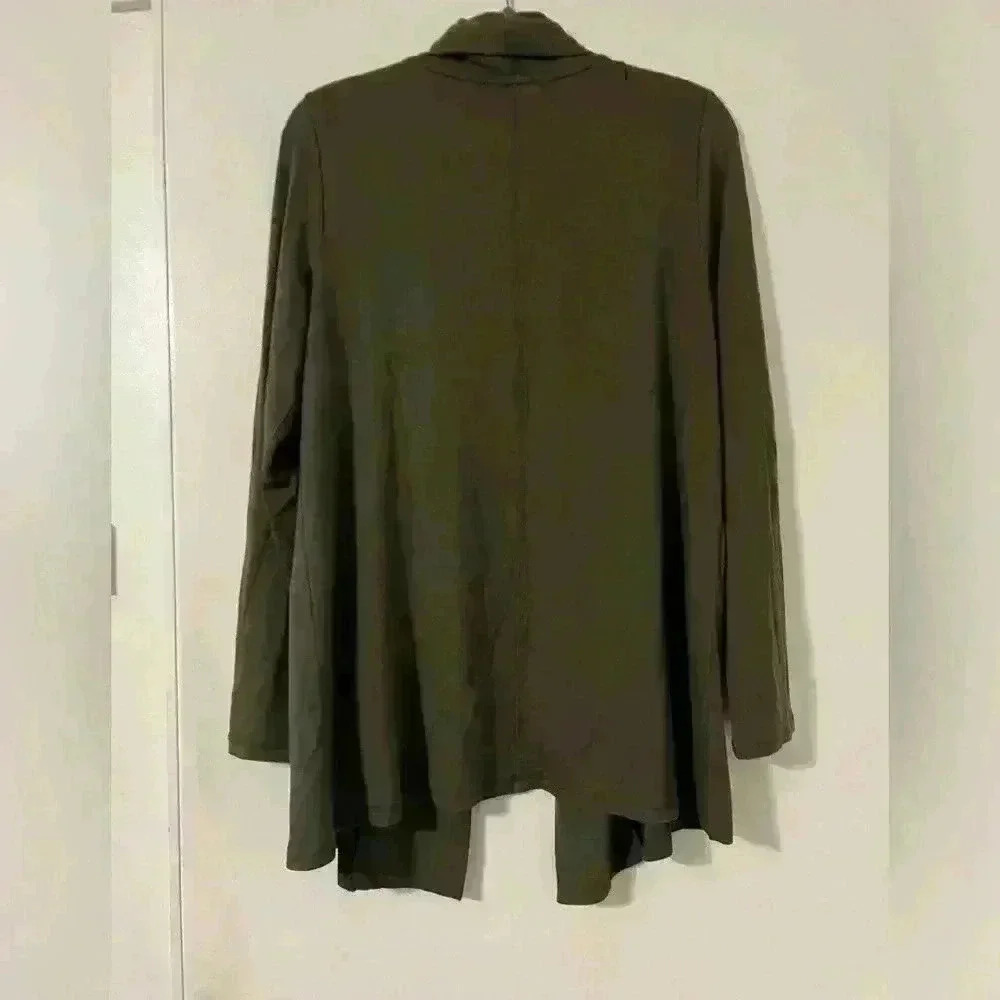 Liz Claiborne olive green cardigan size M (C117) - Picture 5 of 5